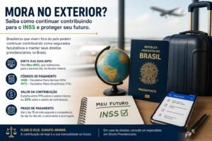 brasileiro morando no exterior pode pagar inss