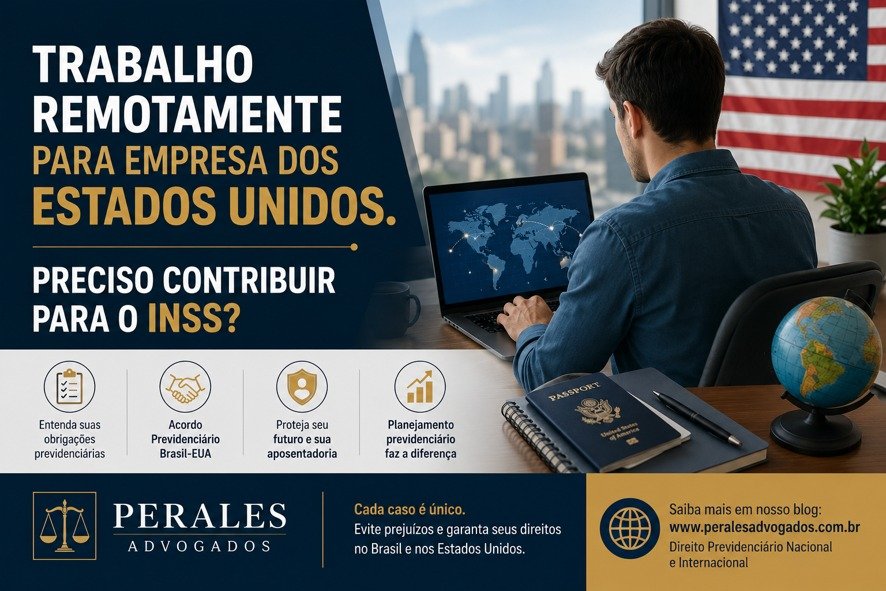 Trabalho Remoto para Empresa dos EUA: Preciso Contribuir para o INSS? | Perales Advogados