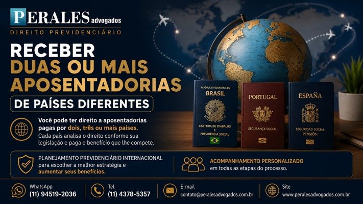 duas aposentadorias de países diferentes