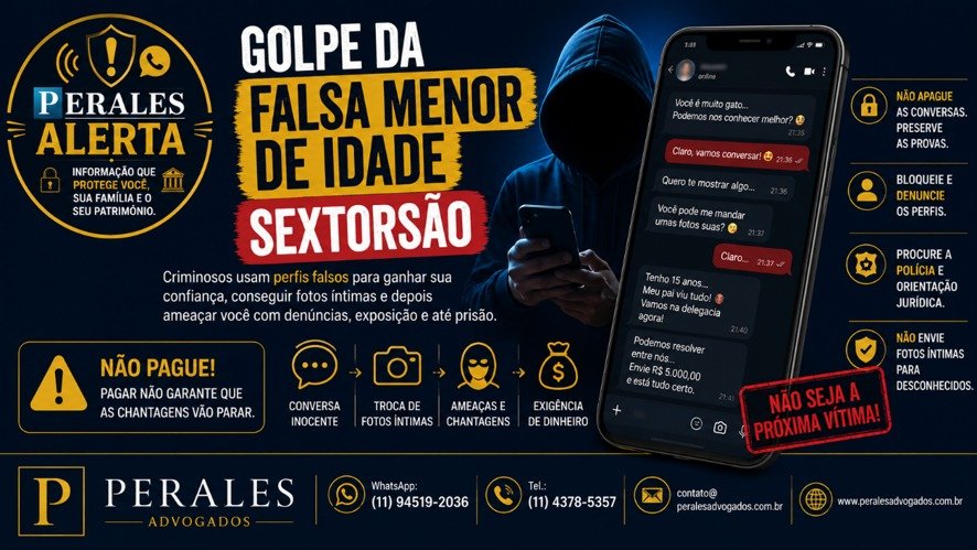golpe da falsa menor de idade o que fazer