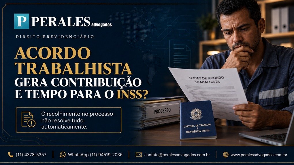 acordo trabalhista gera contribuição e tempo para o INSS