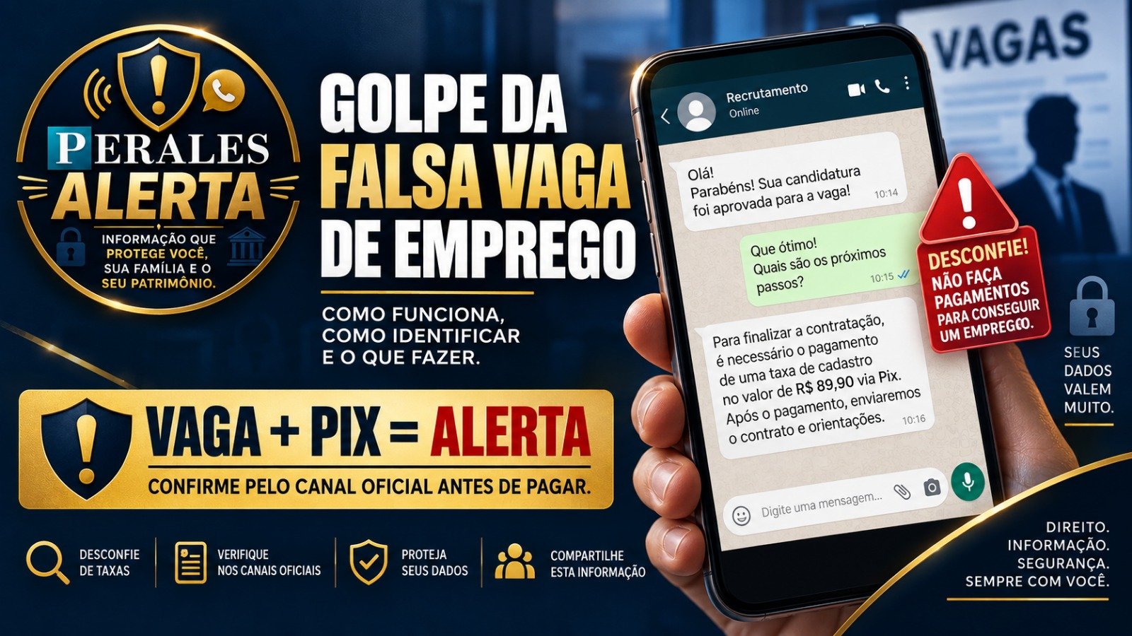 Golpe da falsa vaga de emprego: veja como identificar propostas falsas, evitar pagamentos e proteger seus documentos. Saiba o que fazer se já pagou.