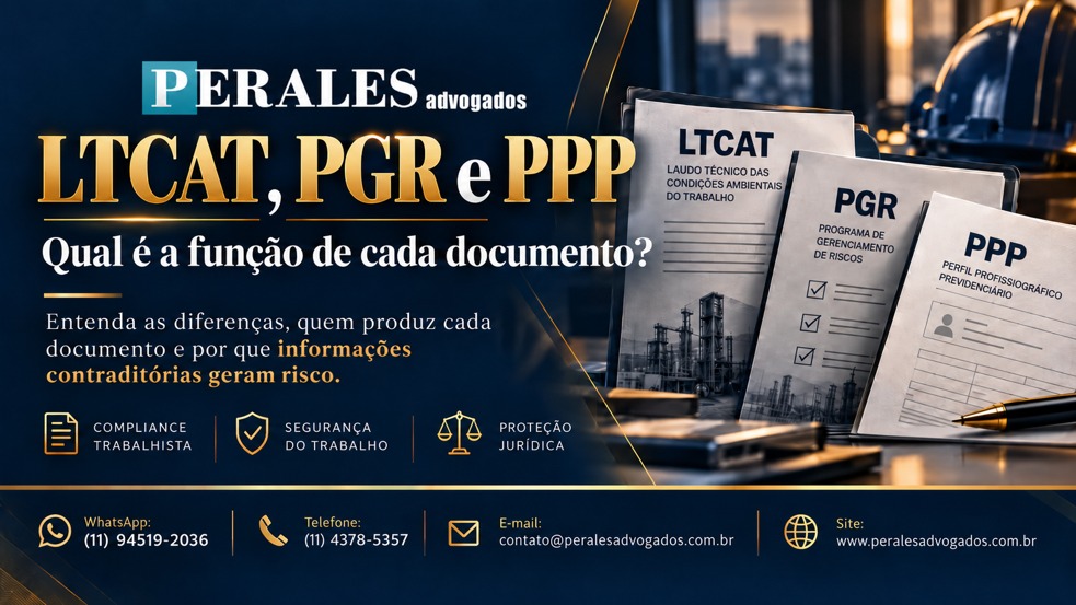 LTCAT, PGR e PPP qual é a função de cada documento