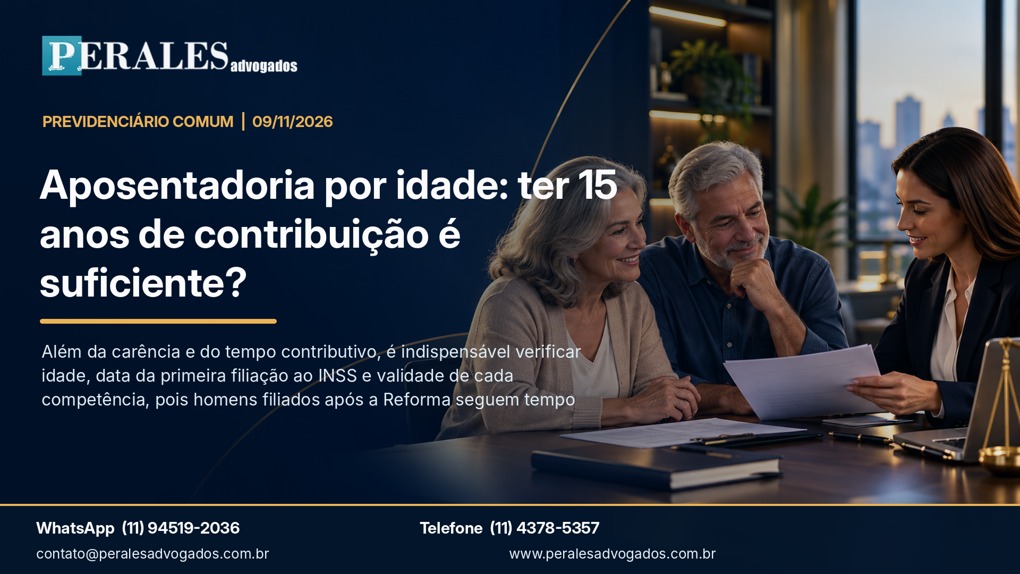 aposentadoria por idade 15 anos de contribuição