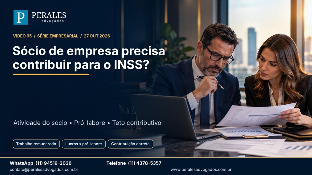 sócio precisa pagar INSS